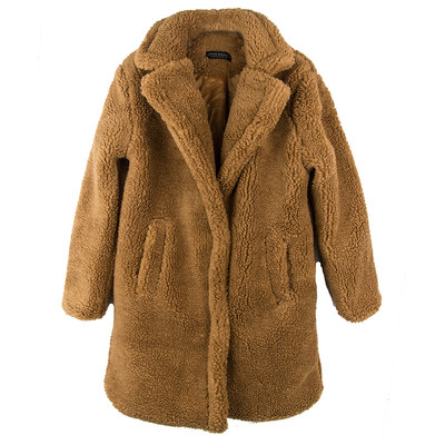 WOMEN TEDDY COAT CARAMEL