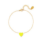 ARMBAND - MET KLEURRIJKE BEDEL - GEEL