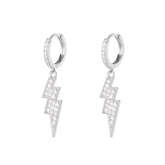 Earrings Lightning Bolt - Silver