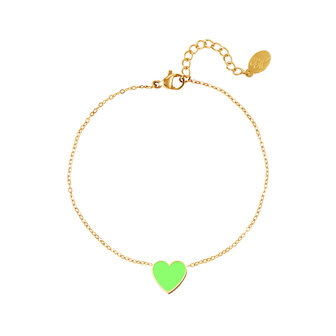 BRACELET - WITH COLORFUL CHARM - GOLD