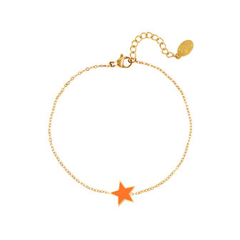 BRACELET - WITH STAR - ORANGE