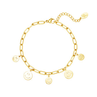 Armband ketting smileys
