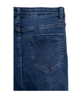 DONKER BLAUWE SKINNY FLARED JEANS