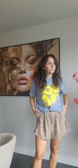 T-SHIRT LOVE BLAUW