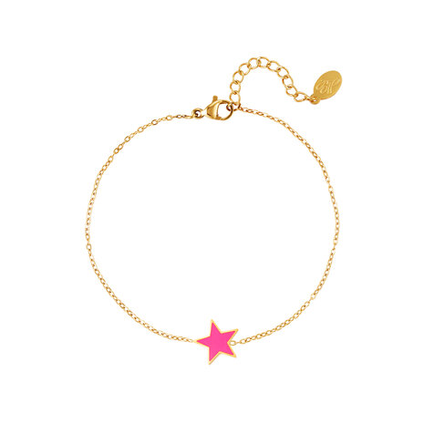 BRACELET - WITH STAR - PINK