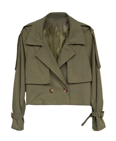 BRITT KORTE TRENCHCOAT KAKI