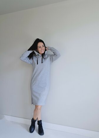 SWEATERDRESS SMILEY - GREY