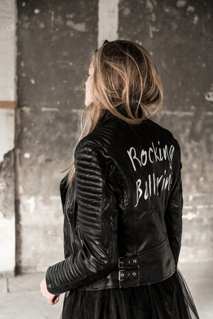 ROCKING BALLERINA BIKER JACKET ( CUSTOMIZED) 