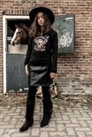 GIRLS : VEGAN LEATHER ROKJE MET ZAKKEN