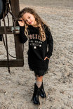 GIRLS SWEATDRESS STARS BLACK