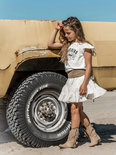 GIRLS RUFFLE SKIRT & INNERSHORT COCONUT
