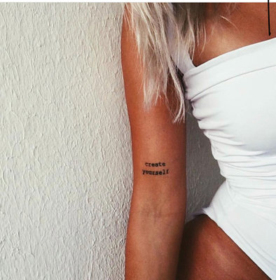 TYPEWRITER TEXT TATTOOS