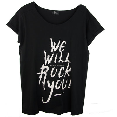 WIDE NECK TEE : WE WILL ROCK YOU