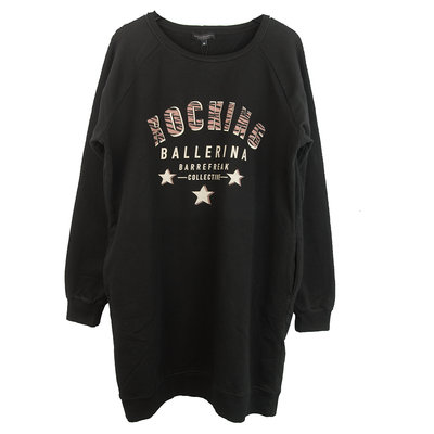 SWEATDRESS ROCKING BALLERINA STARS BLACK