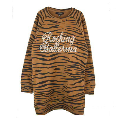 GIRLS SWEATDRESS TIGER ROCKING BALLERINA