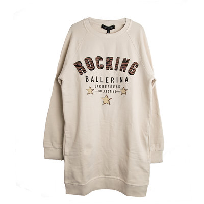 GIRLS SWEATDRESS STARS CREAM