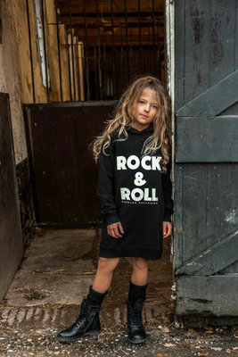 GIRLS HOODED SWEATDRESS ROCK & ROLL