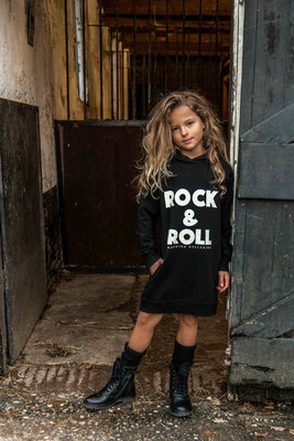 GIRLS HOODED SWEATDRESS ROCK & ROLL