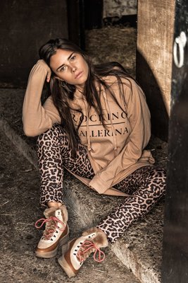 SUEDED LEOPARD TREGGING
