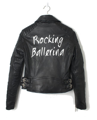 ROCKING BALLERINA BIKER JACKET ( CUSTOMIZED)