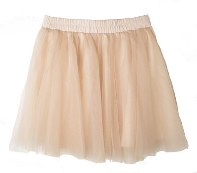 SMOOTH SHORT TULLE SKIRT ; SOFT SALMON PINK (mag niet meer retour)