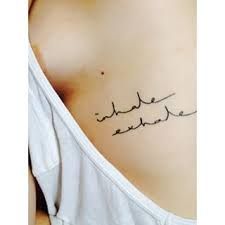 FINE HANDWRITTEN TATS FAITH, DREAM, INHALE EXHALE