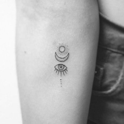 SUN, MOON & EYES...TATTOOS