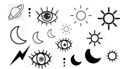 SUN, MOON & EYES...TATTOOS