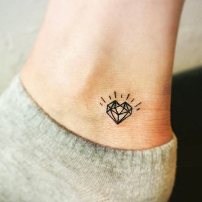 GEOMETRIC HEARTS, FEATHERS, DIAMONDS & UNICORN TATTOOS