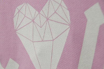 GIRLS SWEATDRESS / PINK LONG SWEATER LOVE - mag niet meer retour