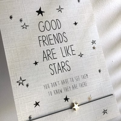 WISH CARD GOOD FRIENDS ARE LIKE STARS