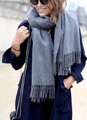 CASHMERE SHAWL ; 100% SCHEERWOL CAMEL