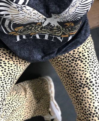 CHEETAH FLARE PANTS SAND