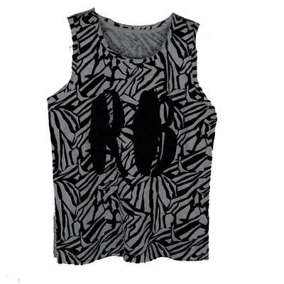 GIRLS MUSCLETEE : ZEBRA GREY
