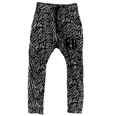 DROPPED CROTCH JOGGER; ZEBRA GREY