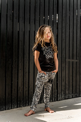 GIRLS ZEBRA DROPPED CROTCH JOGGER