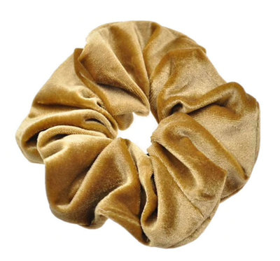 #7.SCRUNCHIE :SOLID COLORED OCRE