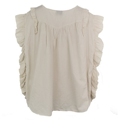 TUNIEK BLOUSE RUFFLE CREAM