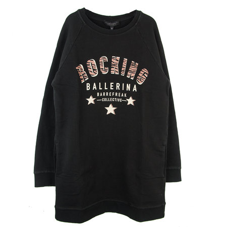 GIRLS SWEATDRESS STARS BLACK - MAG NIET MEER RETOUR
