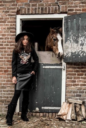 GIRLS : VEGAN LEATHER ROKJE MET ZAKKEN- MAG NIET MEER RETOUR