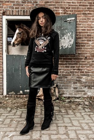 GIRLS : VEGAN LEATHER ROKJE MET ZAKKEN- MAG NIET MEER RETOUR