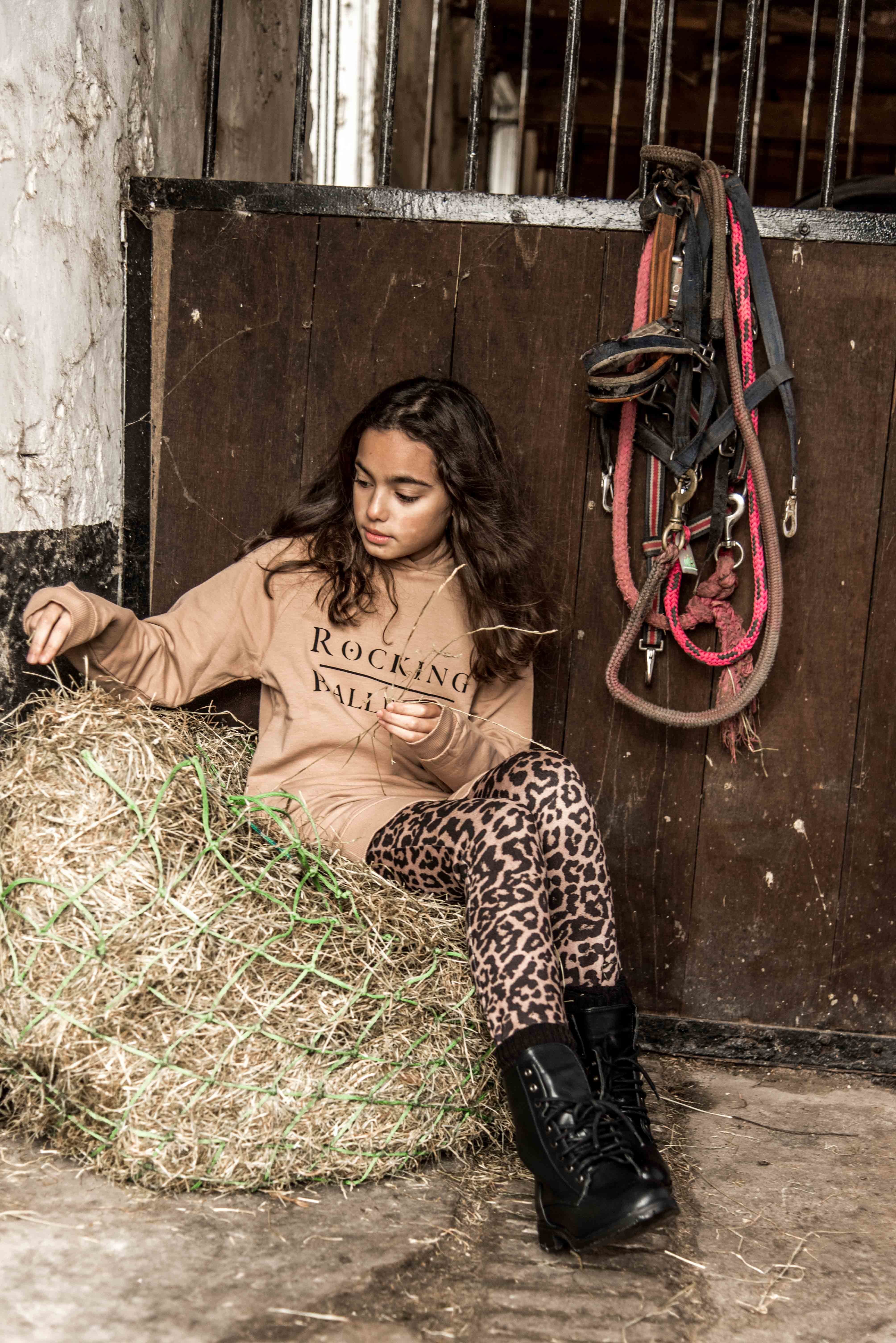 GIRLS SUEDED LEOPARD TREGGING- MAG NIET MEER RETOUR