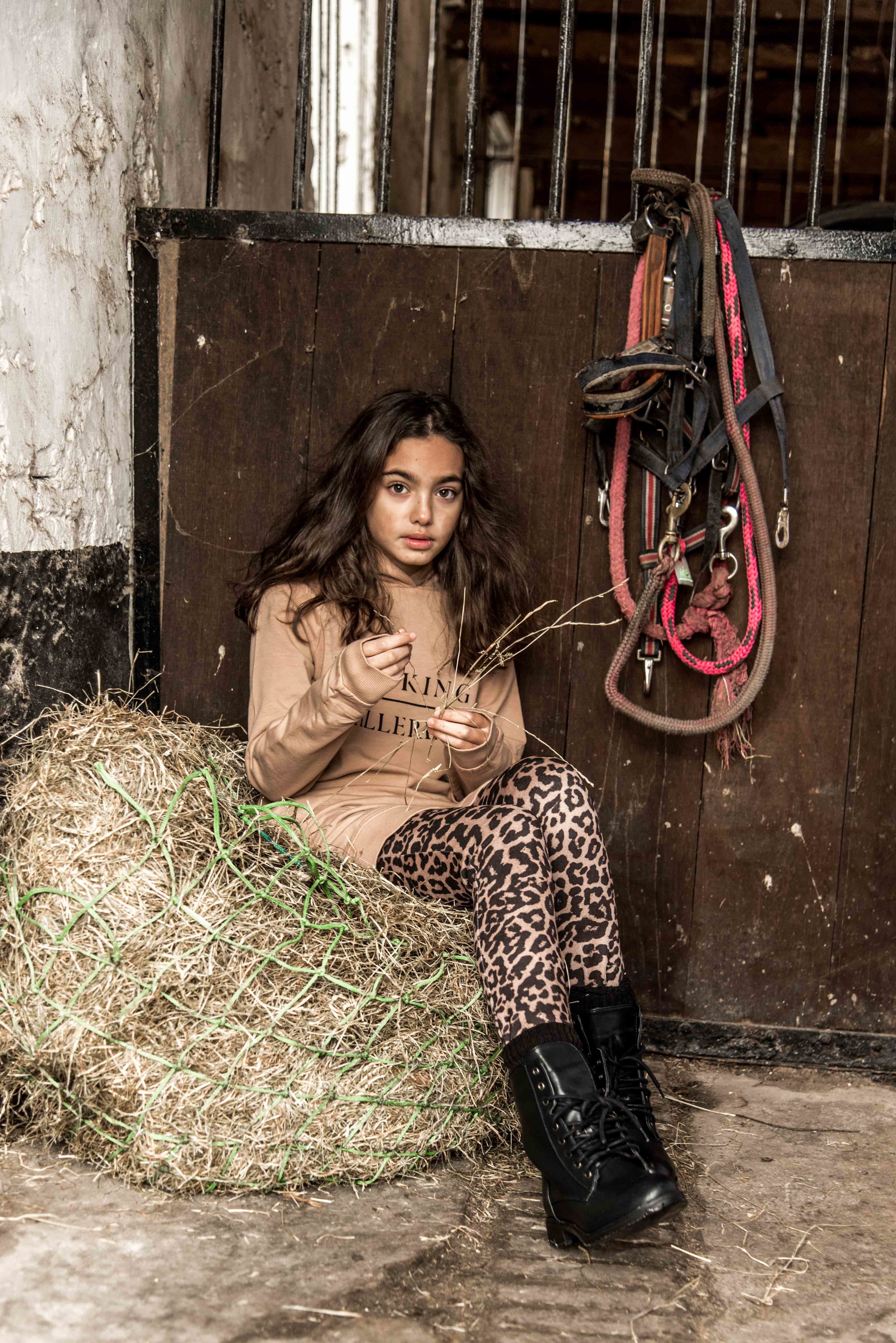 GIRLS SUEDED LEOPARD TREGGING- MAG NIET MEER RETOUR