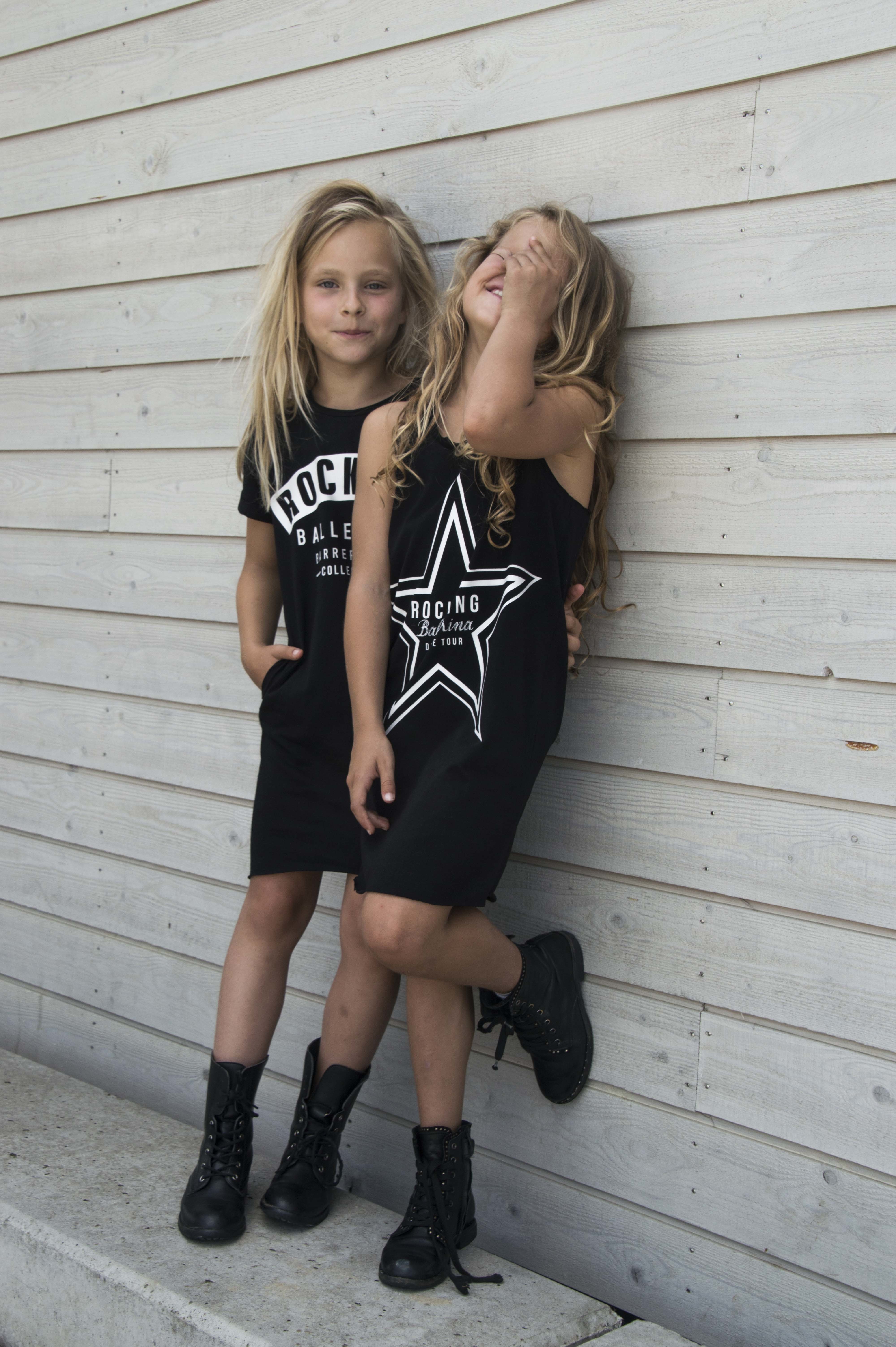 GIRLS T'SHIRT DRESS ROCKING BALLERINA