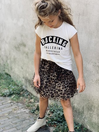 GIRLS TEE : ROCKING BALLERINA OFFWHITE
