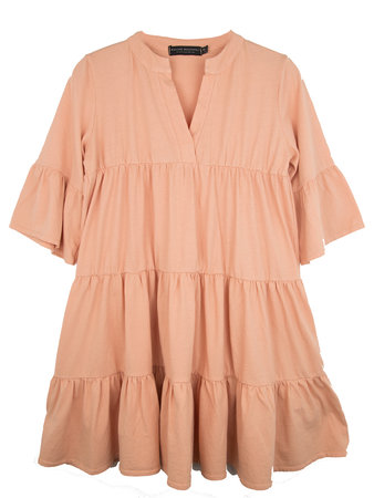 GIRLS JERSEY BEACHDRESS PEACH