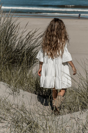 GIRLS JERSEY BEACHDRESS COCONUT