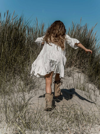 GIRLS JERSEY BEACHDRESS COCONUT