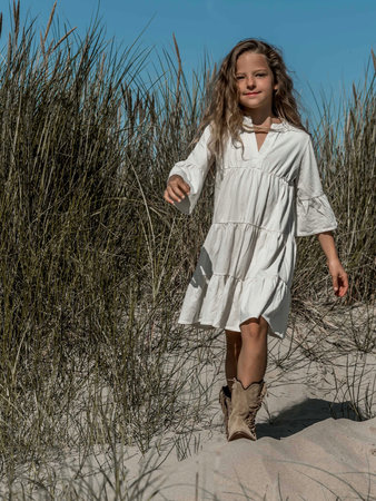 GIRLS JERSEY BEACHDRESS COCONUT