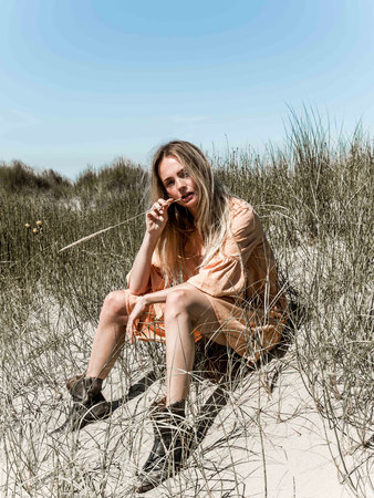 JERSEY BEACHDRESS PEACH